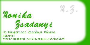 monika zsadanyi business card